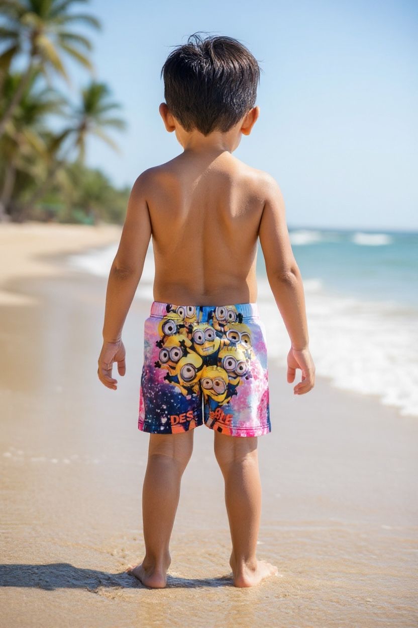 Boys Cartoon Print Swim Shorts | Kids Beach & Pool Wear