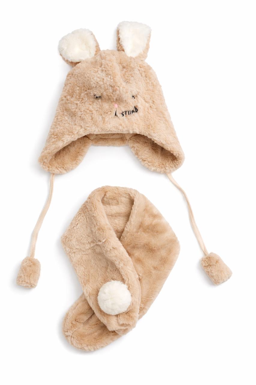 Bunny Winter Cap and Muffler Set