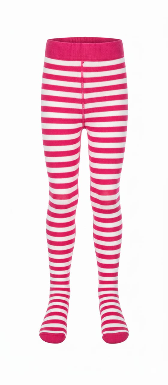 Magenta White Stripes Breathable Premium Cotton Kids Stockings – Party to Play Wear