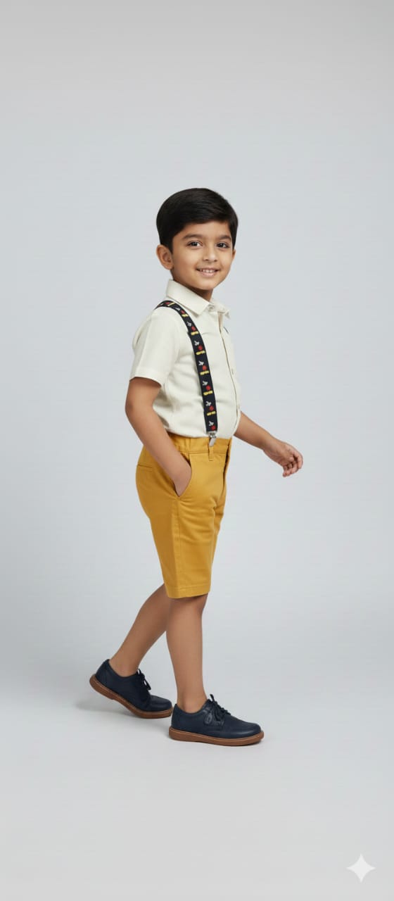 Black Mickey Printed Suspenders – Premium Fun Style