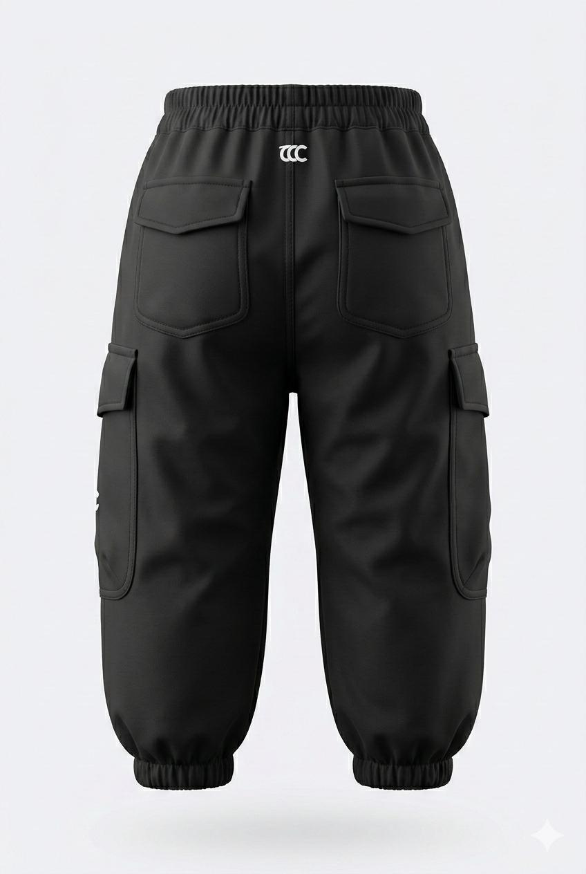 Black Baggy Cargo Joggers – Winter Collection