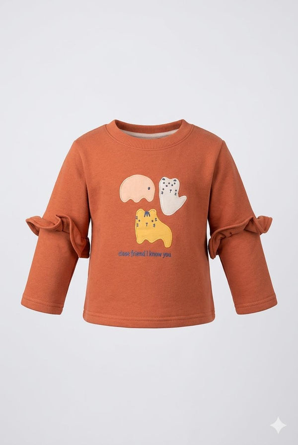 Winter Co-ord Set – Orange Sweatshirt & Pants
