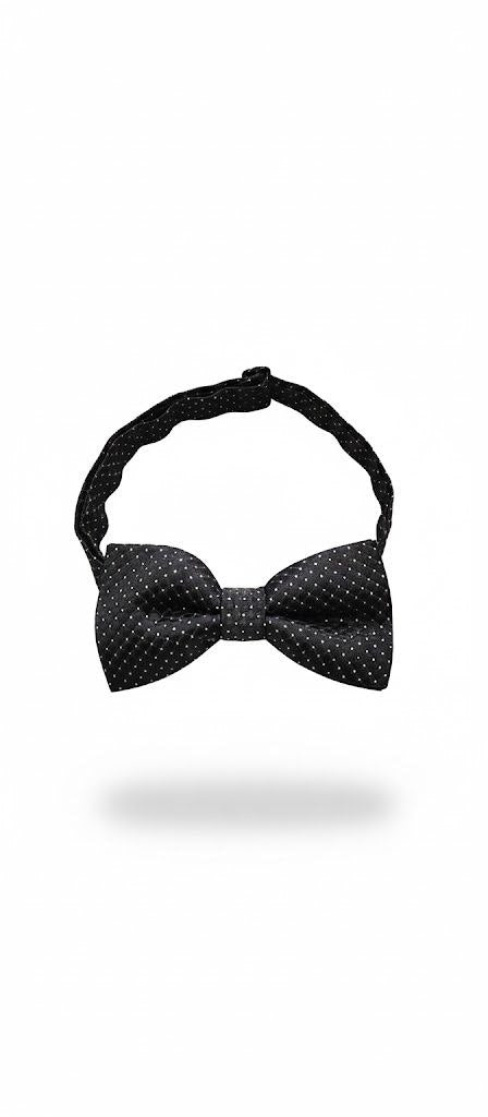Black Ready to Use Bow Tie – Easy Wear Formal Accessory for Boys