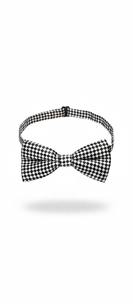 Black & White Ready to Use Bow Tie – Easy Wear Formal Accessory for Boys