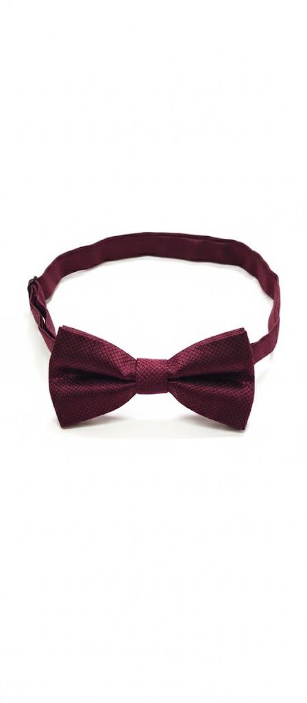 Burgandy Bow Tie Ready to Use– Easy Wear Formal Accessory for Boys