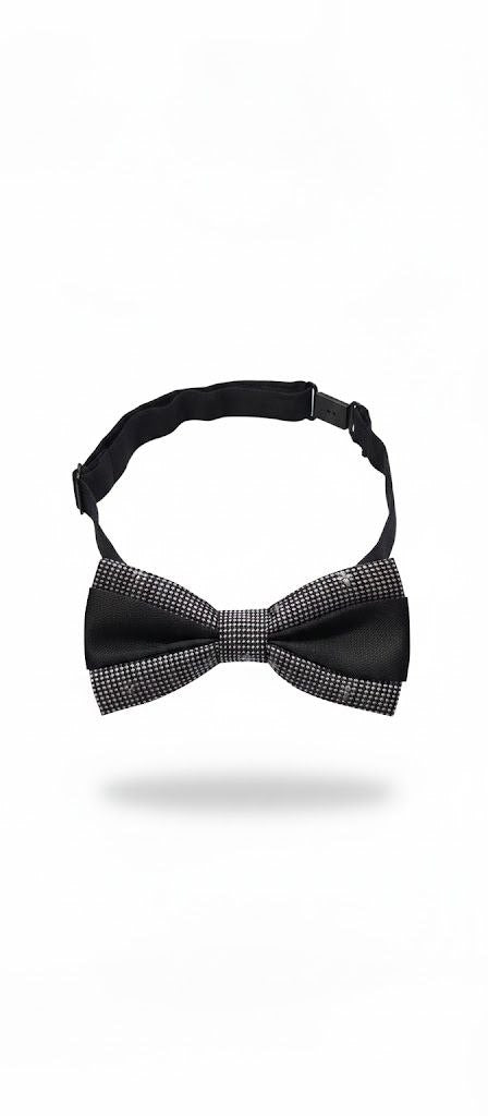 Black & White Bow Tie Ready to Use– Easy Wear Formal Accessory for Boys