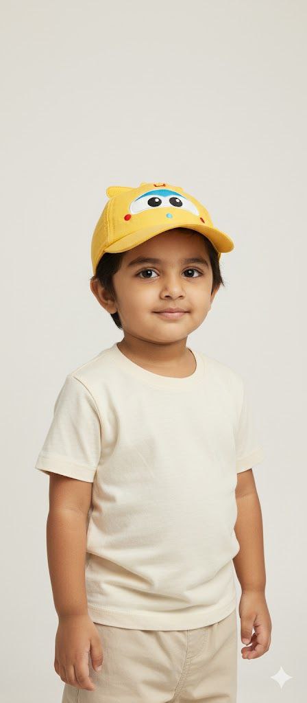 Yellow Plane Toddler & Kids Sun Cap – Soft, Lightweight & Breathable Summer Outdoor Cap