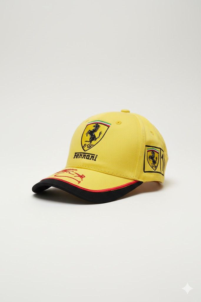 Ferrari Yellow Sun Cap – Soft, Lightweight & Breathable Summer Outdoor Cap