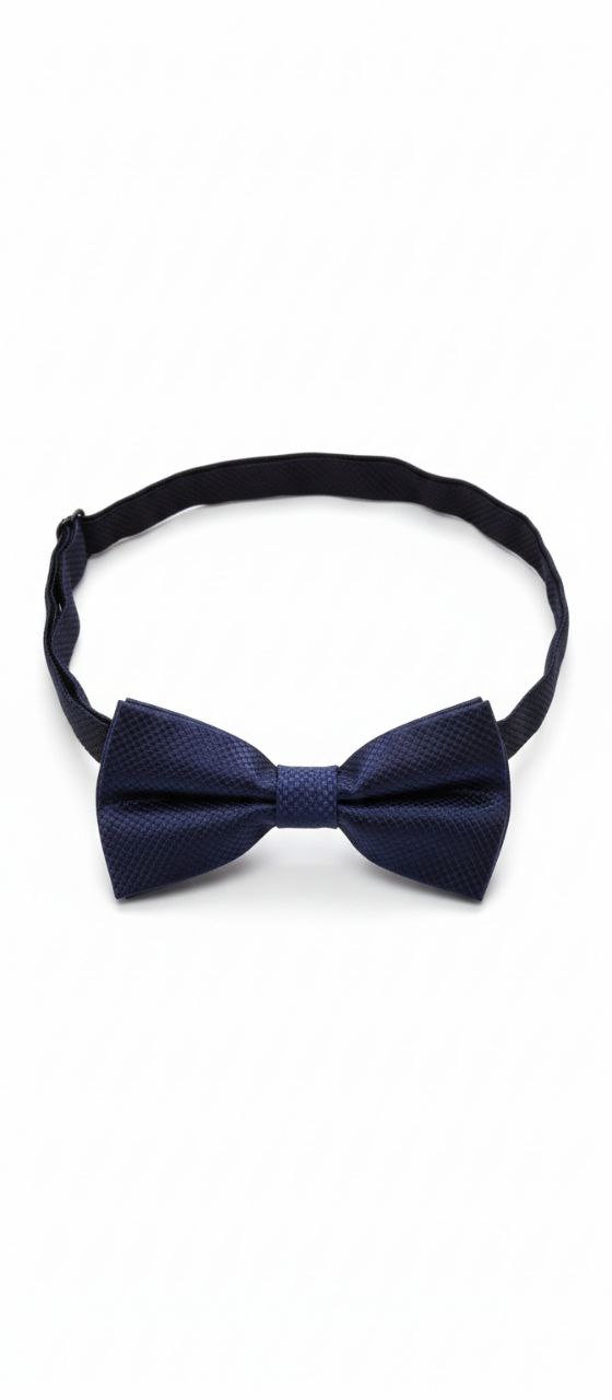 Navy Blue Bow Tie Ready to Use– Easy Wear Formal Accessory for Boys