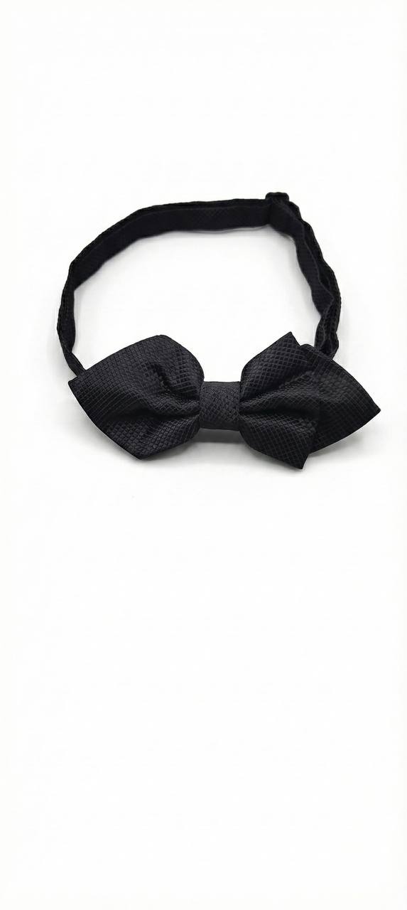 Black Bow Tie Ready to Use– Easy Wear Formal Accessory for Boys