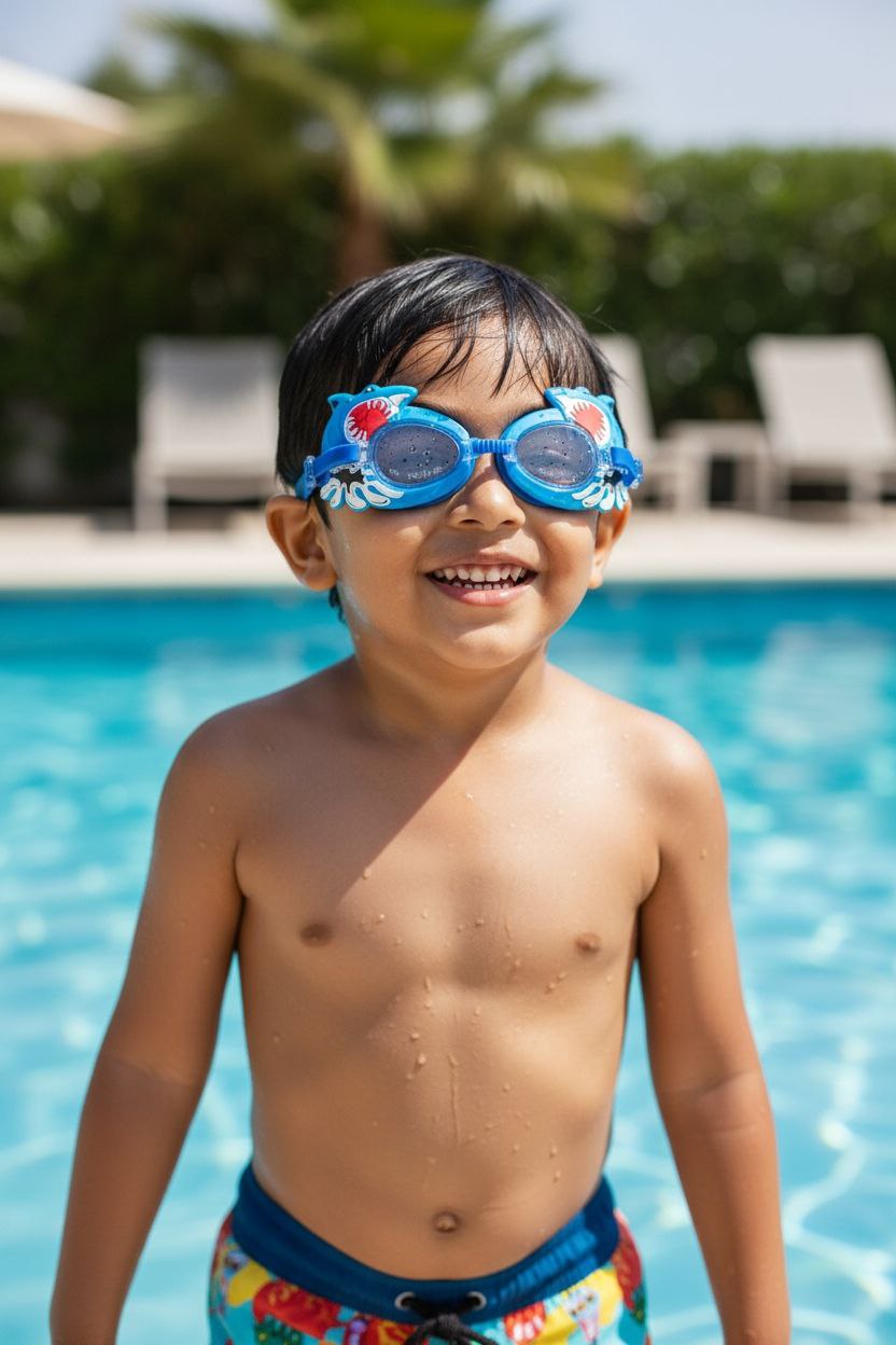 Blue Shark Unisex Swimming Goggles – Clear Vision, Leak-Proof, Anti-Fog Eye Protection