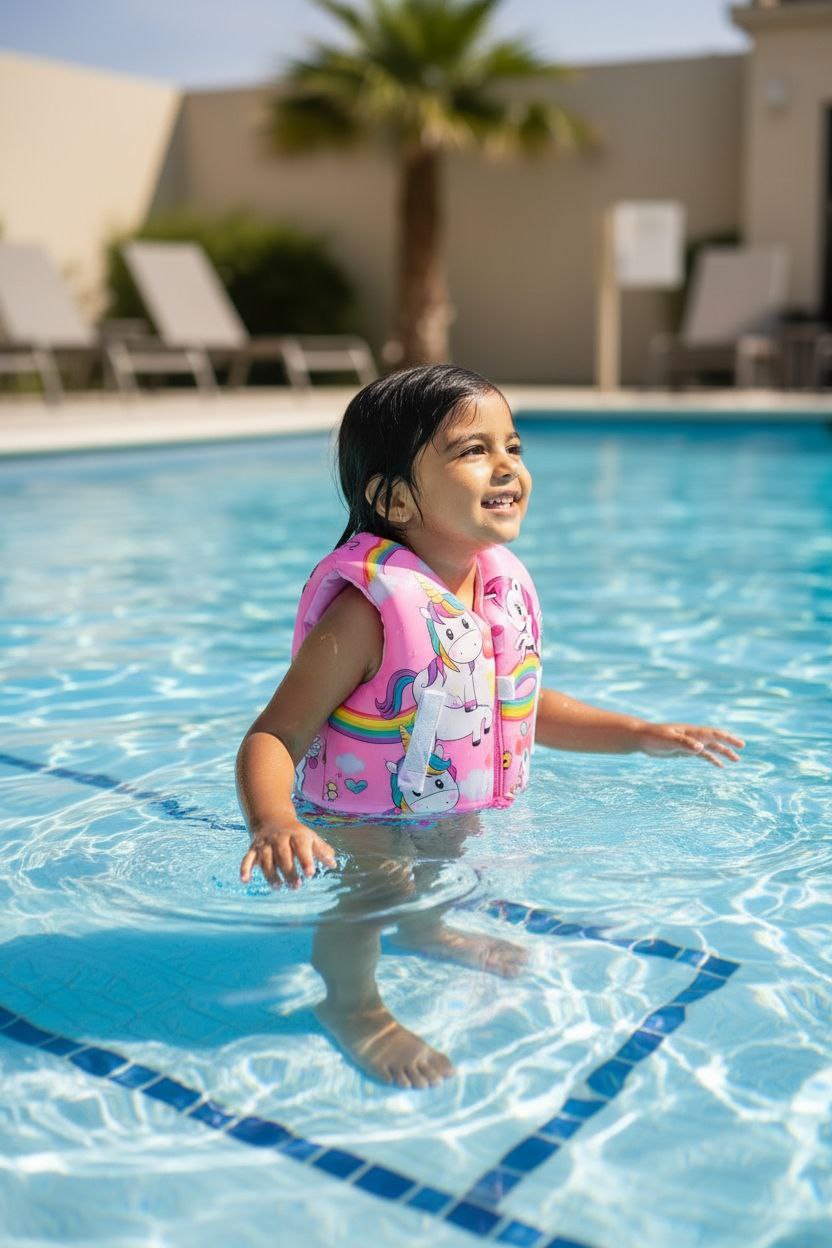 Pink Unicorn Printed Safety Life Jacket – Lightweight Swim Vest