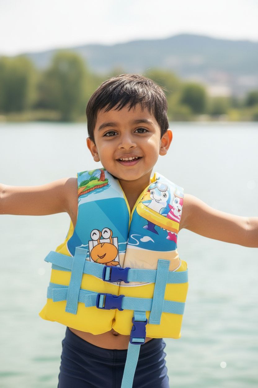 Yellow Dragon Printed Safety Life Jacket – Lightweight Swim Vest