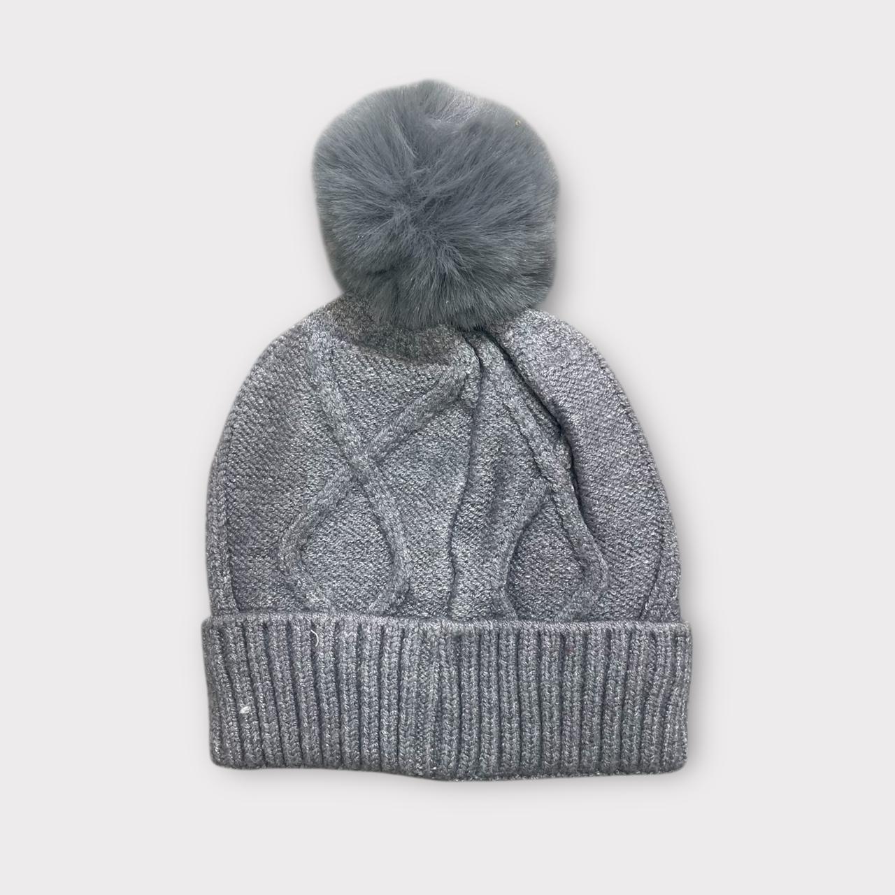 Knitted Winter Beanie Cap for Kids | Soft Knit + Pom-Pom (Unisex | 6 -12 Months)