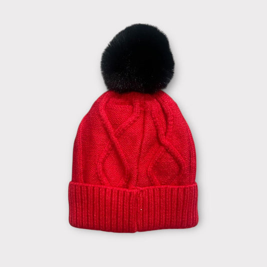 Kids Winter Woolen Cap with Pom-Pom
