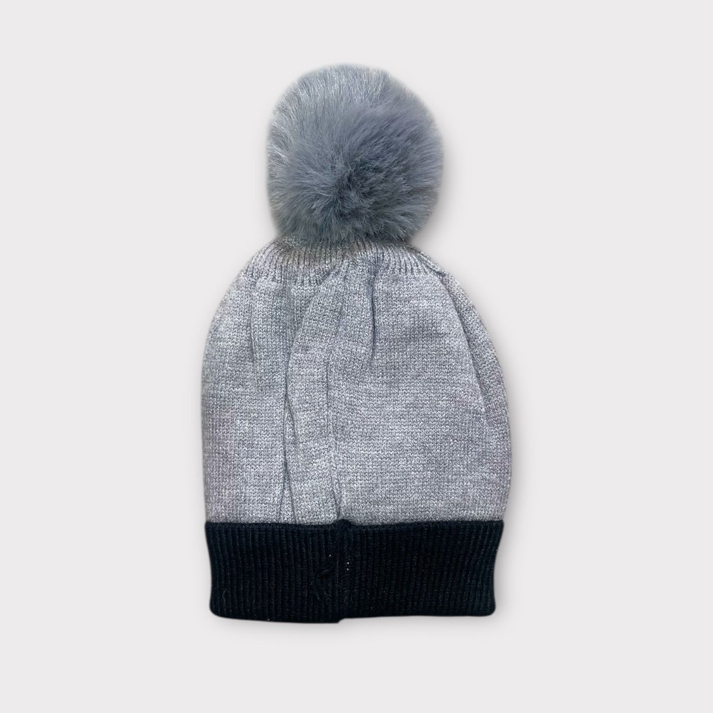 Baby/Toddler Winter Cap – Woolen Beanie Knit with Cute Car Design & Fur Pom-Pom