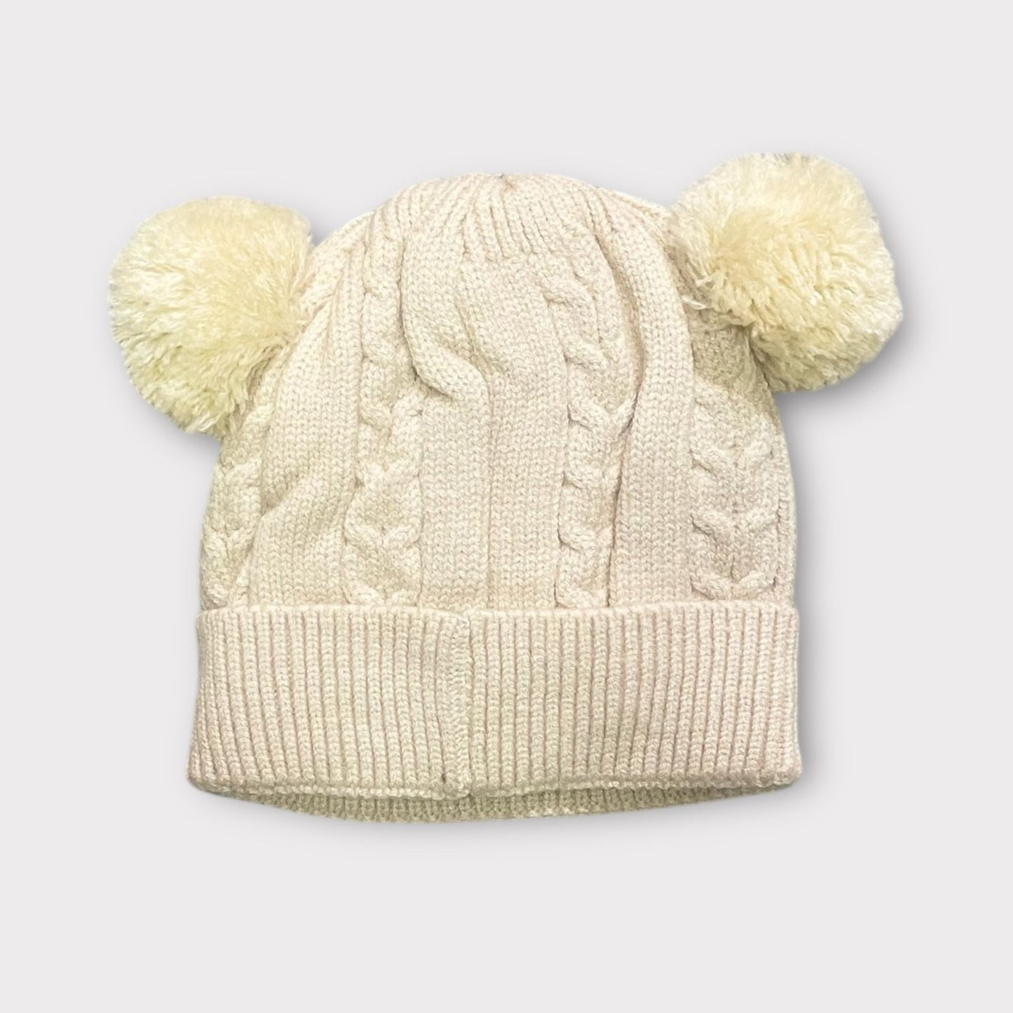 Knitted Winter Beanie for Kids | Cute Teddy Ear Woolen Cap for Baby Boys & Girls | Soft Warm Winter Hat with Flower Patch