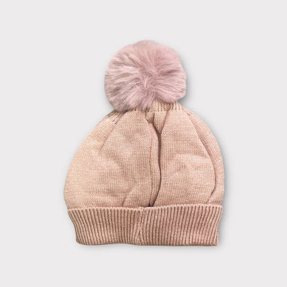 Knitted Kids Winter Cap with Bunny Ears & Pom-Pom
