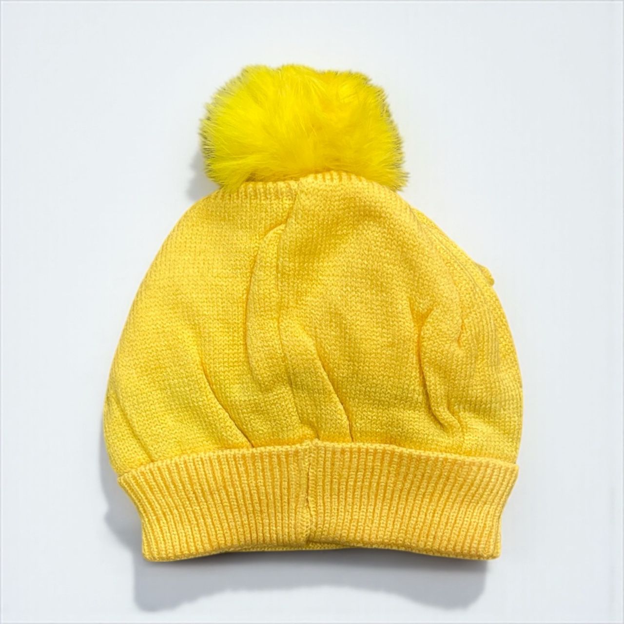Knitted Kids Winter Cap with Bunny Ears & Pom-Pom