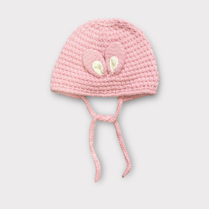 Handmade Crochet Baby Winter Bonnet I Beanie I Winter Hat with Tie Straps (3-6 Years)