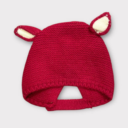 Soft Woolen Infant Winter Beanie – Knit Cap with Ears & Secure Closure