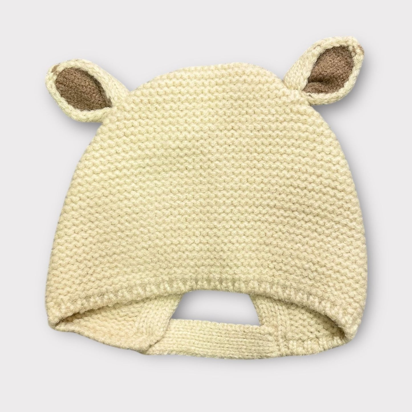 Soft Woolen Infant Winter Beanie – Knit Cap with Ears & Secure Closure