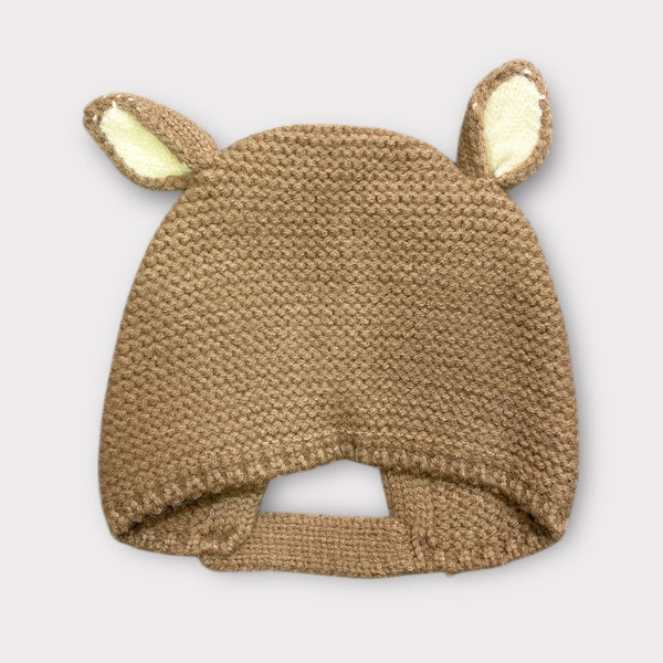 Soft Woolen Infant Winter Beanie – Knit Cap with Ears & Secure Closure
