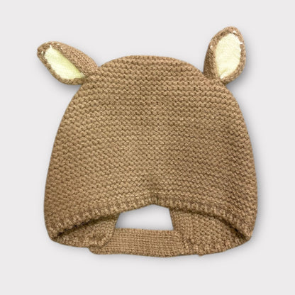 Soft Woolen Infant Winter Beanie – Knit Cap with Ears & Secure Closure