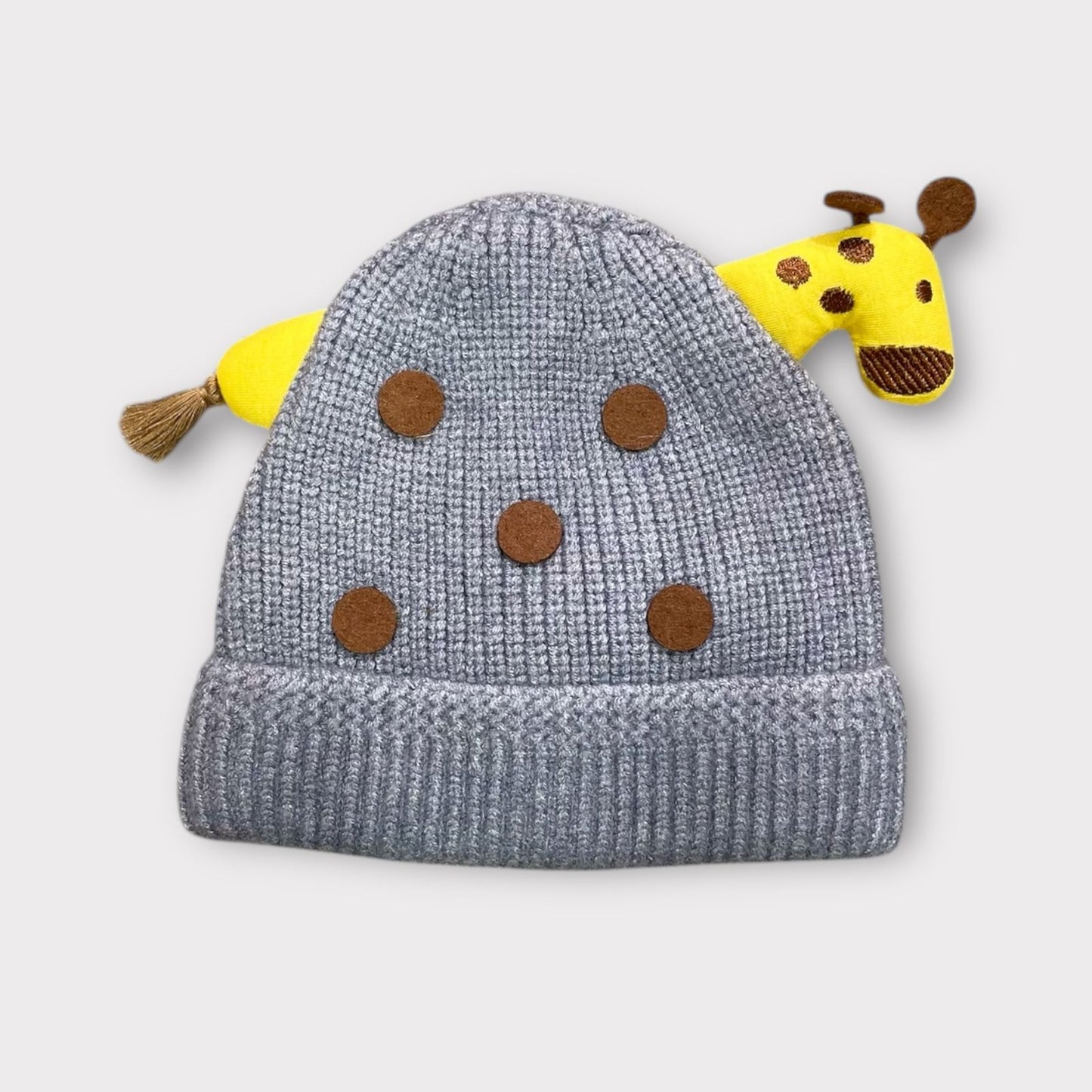 Soft Woolen Baby Cap for Boys & Girls – Giraffe Ear Cartoon Cap