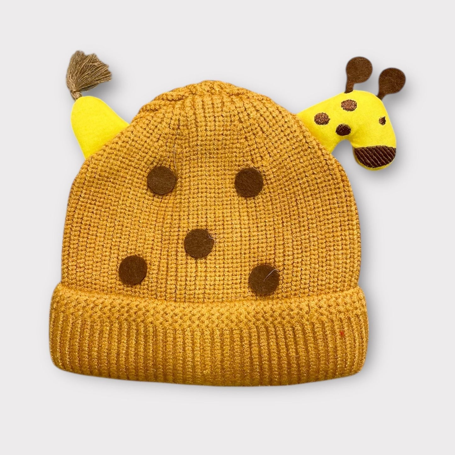 Soft Woolen Baby Cap for Boys & Girls – Giraffe Ear Cartoon Cap