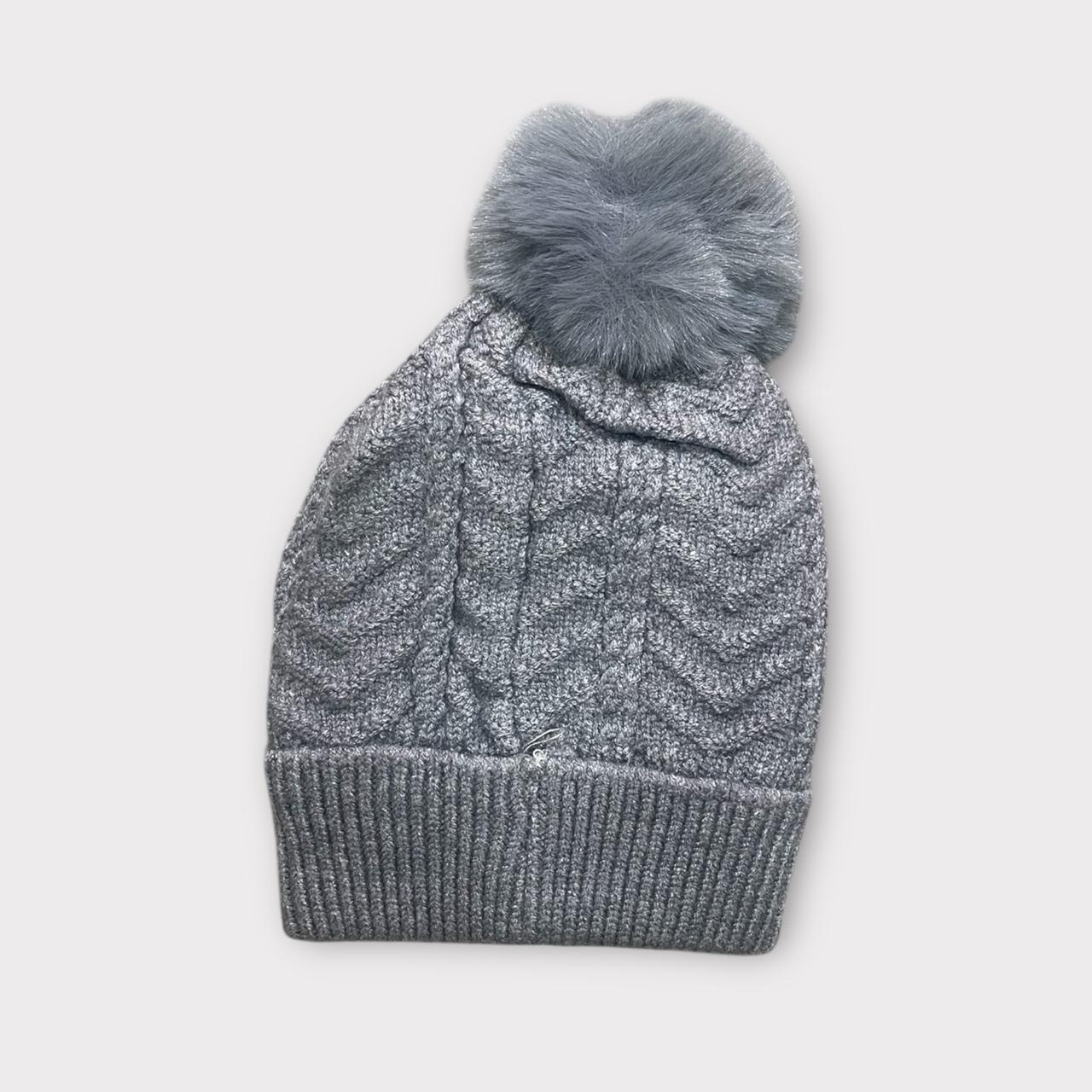Cute Winter Knitted Beanie for Kids | Warm Woolen Cap with Pom Pom & Cartoon Patch | Soft Cozy Baby Girl Winter Hat