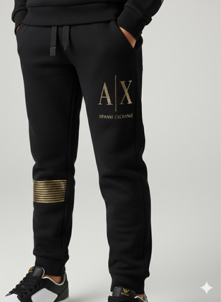 Boys Black & Gold Premium Designer Co-ord Set | Hoodie + Joggers | Winter Luxury Collection