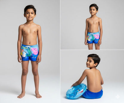 Kids Peppa Pig Swim Shorts | Colourful Cartoon Print Swimwear for Boys & Girls