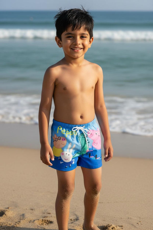 Kids Peppa Pig Swim Shorts | Colourful Cartoon Print Swimwear for Boys & Girls