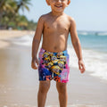 Boys Cartoon Print Swim Shorts  | Kids Beach & Pool Wear