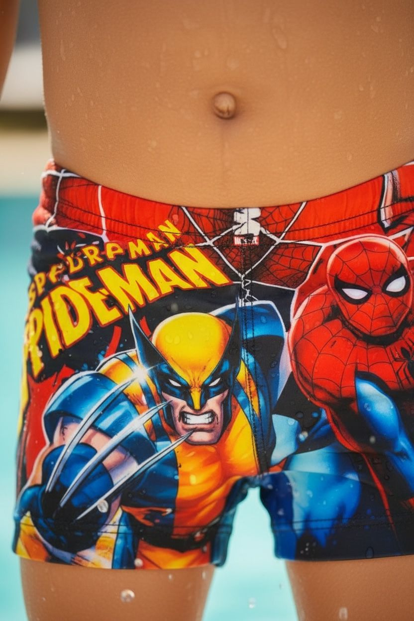 Boys Cartoon Print Swim Shorts  | Kids Beach & Pool Wear