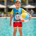 Kids Thomas the Train Themed Swim Jumpsuit with Cap | Quick-Dry I UV Protection