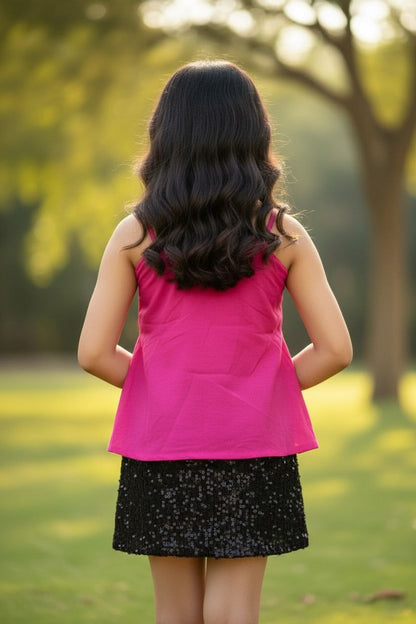 Pink Embellished Party Top