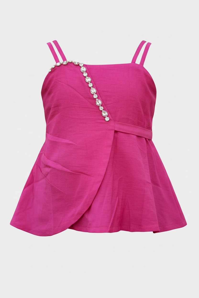 Pink Embellished Party Top