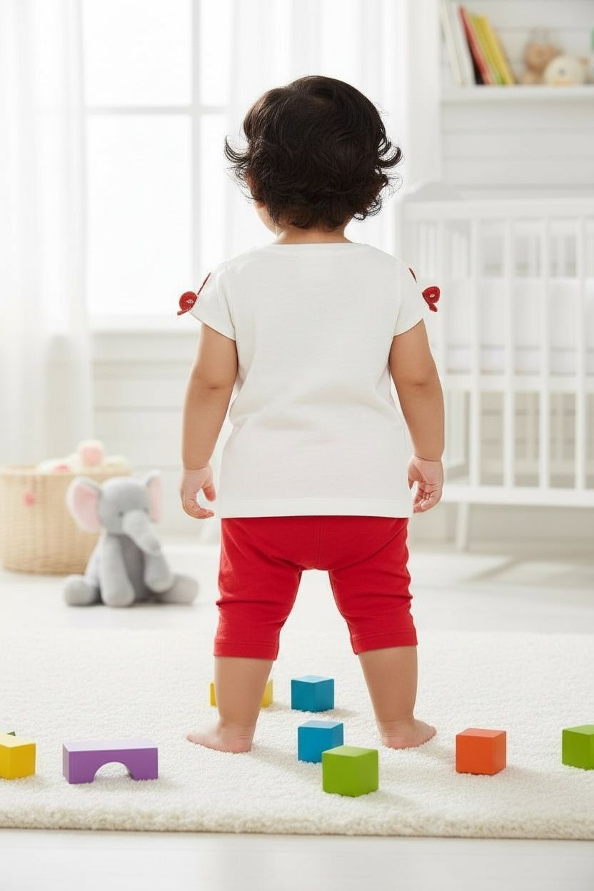 Cotton Printed Top & Leggings Set for Baby Girl – Soft, Breathable & Comfortable