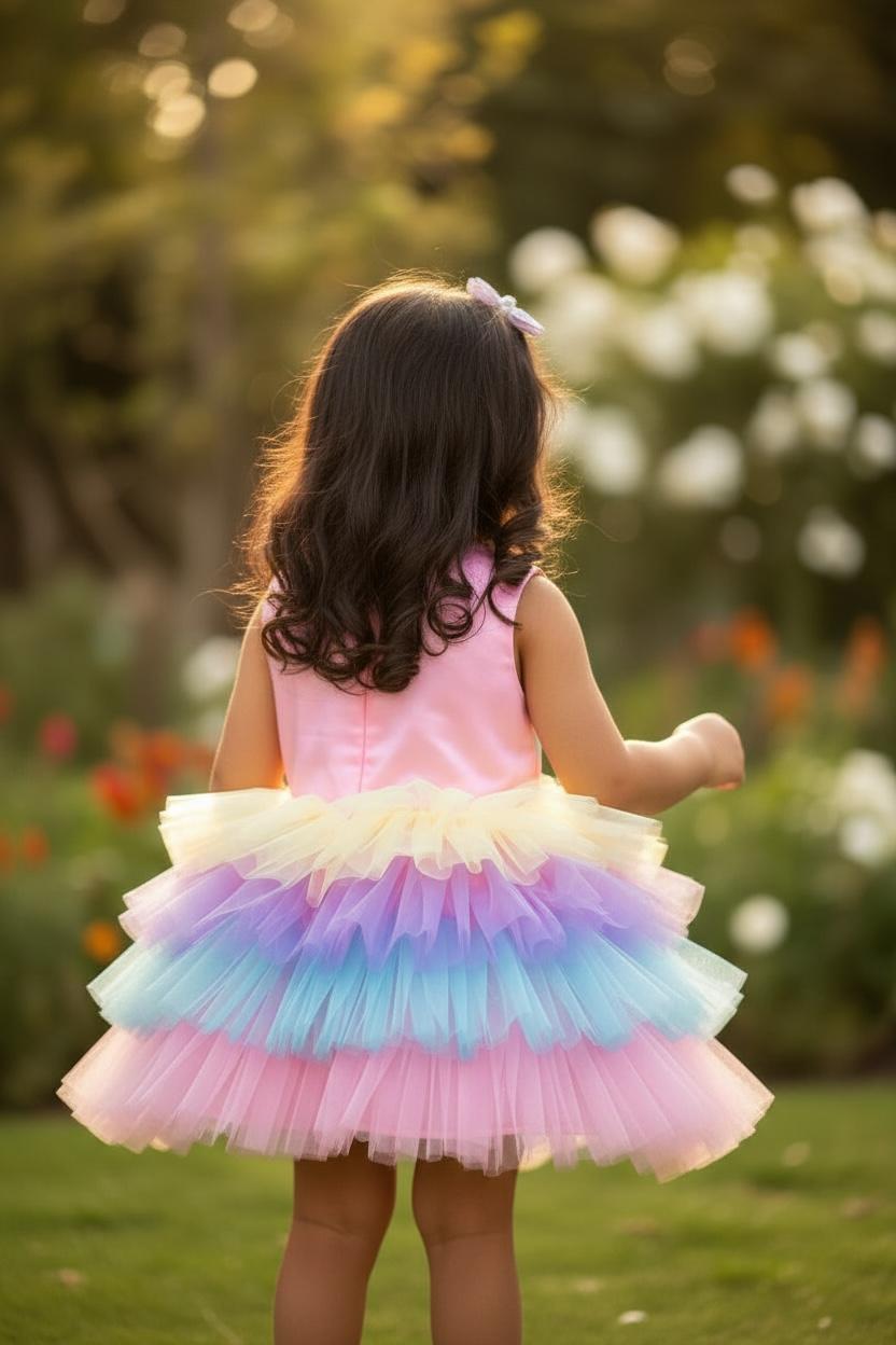 Unicorn Rainbow Tutu Dress for Girls | Unicorn Birthday Dress for Toddlers