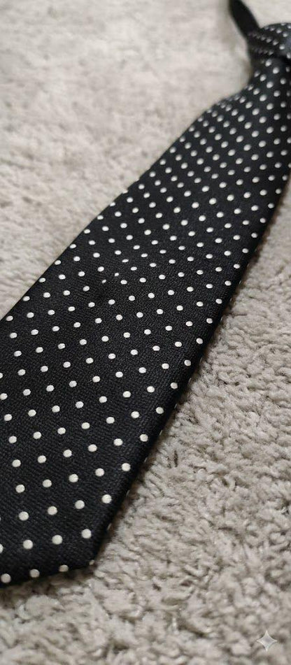 Black & White Ready to Use Tie – Easy Wear Formal Accessory for Boys