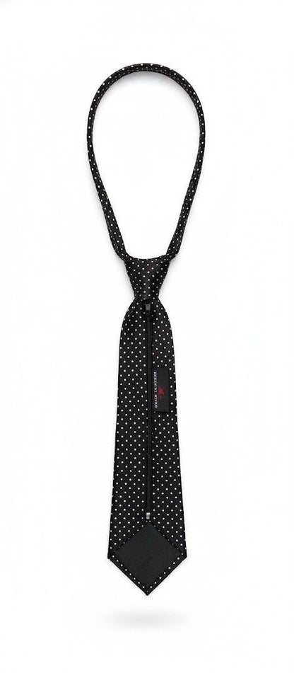 Black & White Ready to Use Tie – Easy Wear Formal Accessory for Boys
