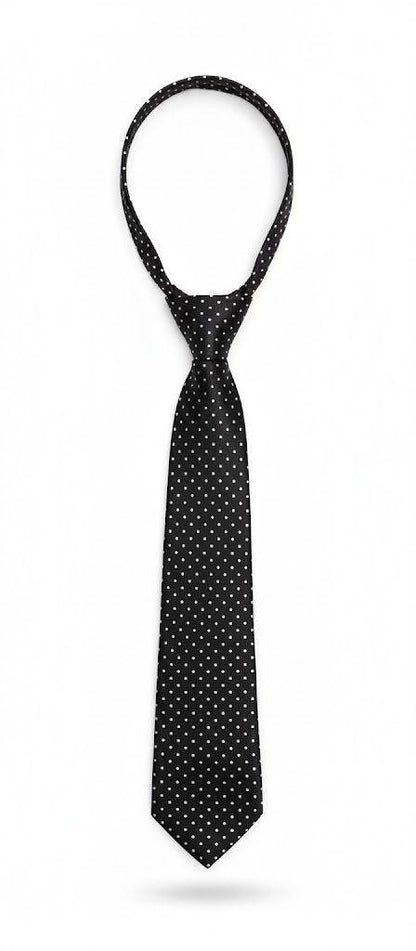 Black & White Ready to Use Tie – Easy Wear Formal Accessory for Boys