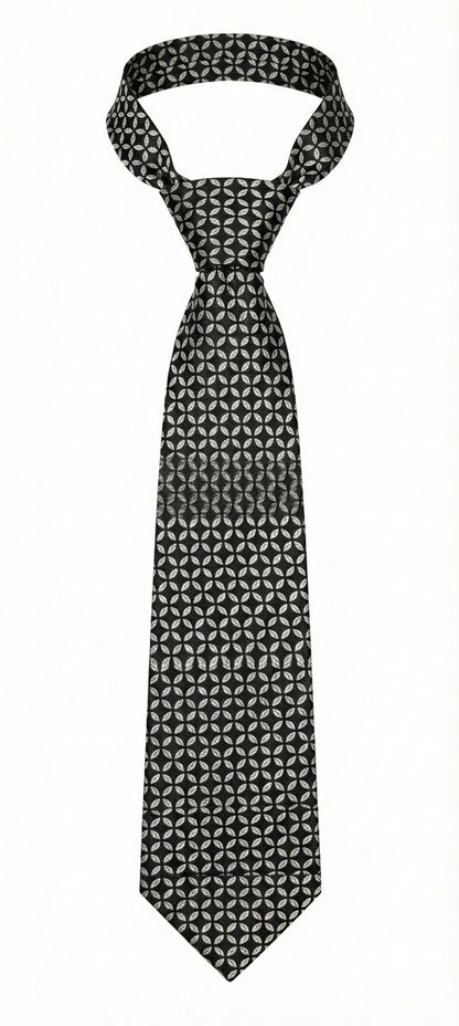 Black & White Ready to Use Tie – Easy Wear Formal Accessory for Boys