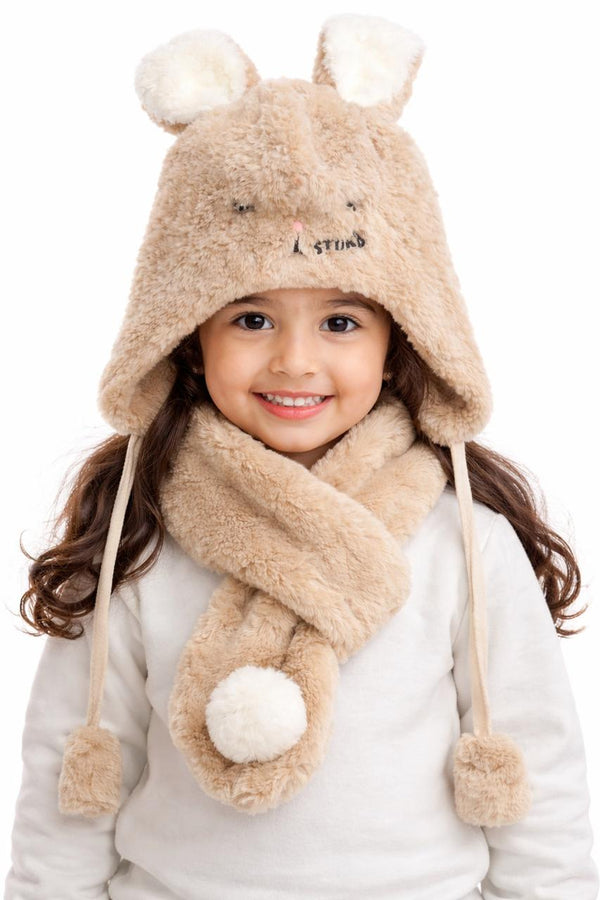 Bunny Winter Cap and Muffler Set