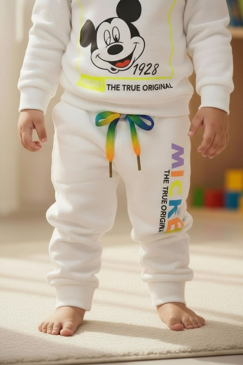 Mickey Knitted Sweatshirt & Jogger Set – Soft Winter Co-Ord for Toddler Boys