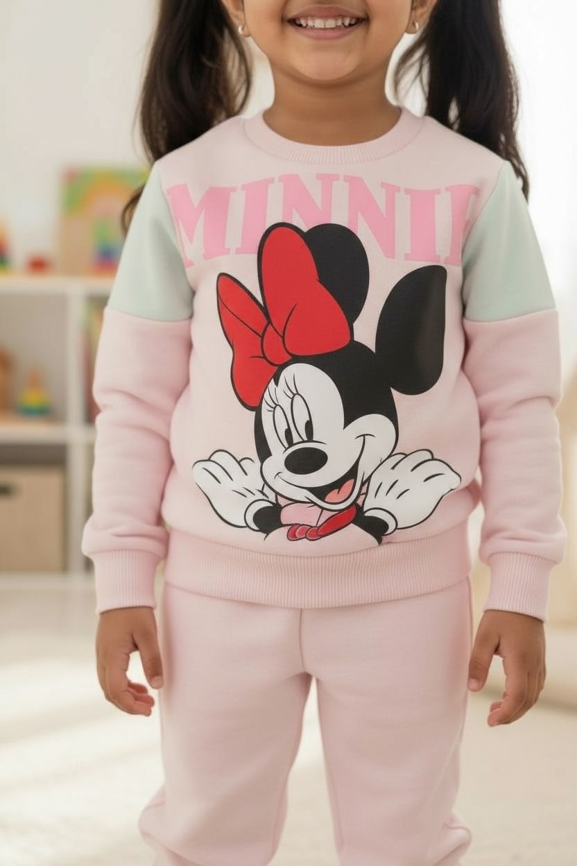 Minnie Knitted Sweatshirt & Jogger Set – Soft Winter Co-Ord for Toddlers & Girls