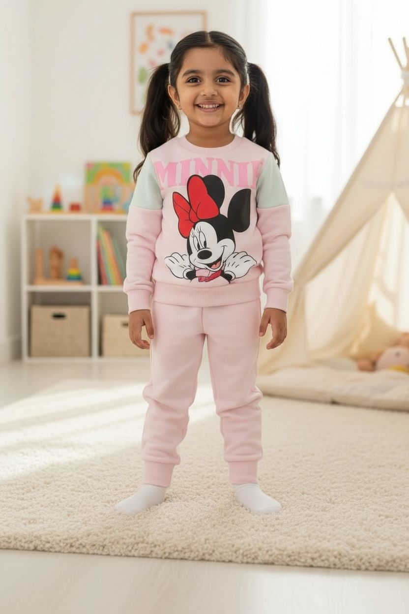 Minnie Knitted Sweatshirt & Jogger Set – Soft Winter Co-Ord for Toddlers & Girls