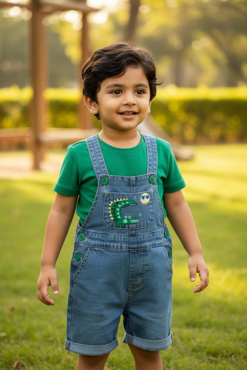 Denim Dungaree – Comfortable Casual Wear for Boys